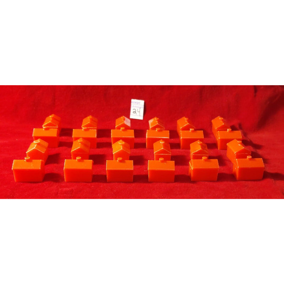 Monopoly Replacement Pieces including 24 Hotels - 48 Houses - 2 Dice - 8 Tokens - Picture 8 of 16